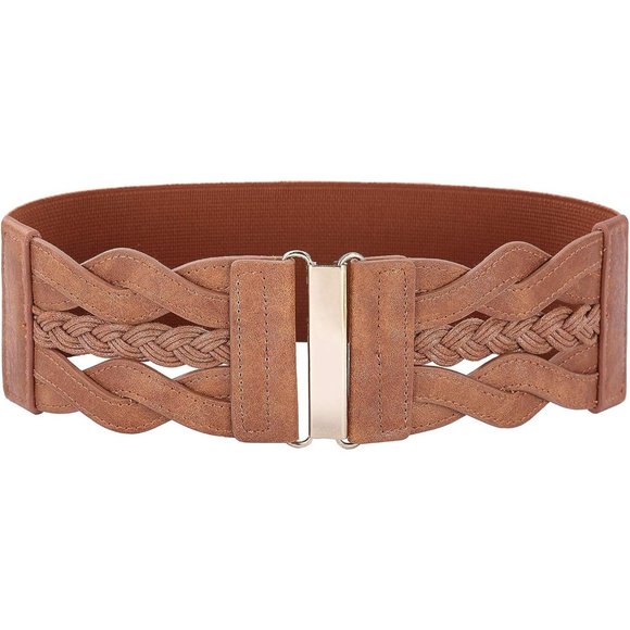 Women\'s Elastic Vintage Stretchy Retro Wide Waist Cinch Belt main image 9